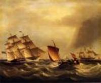 James E Buttersworth - Shipping in Rough Seas